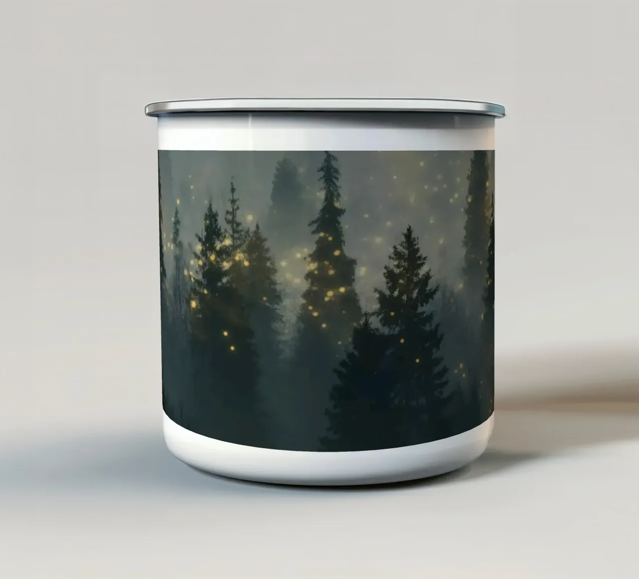La foresta incantata delle lucciole dorate tazza in smalto da Plain Thoughts