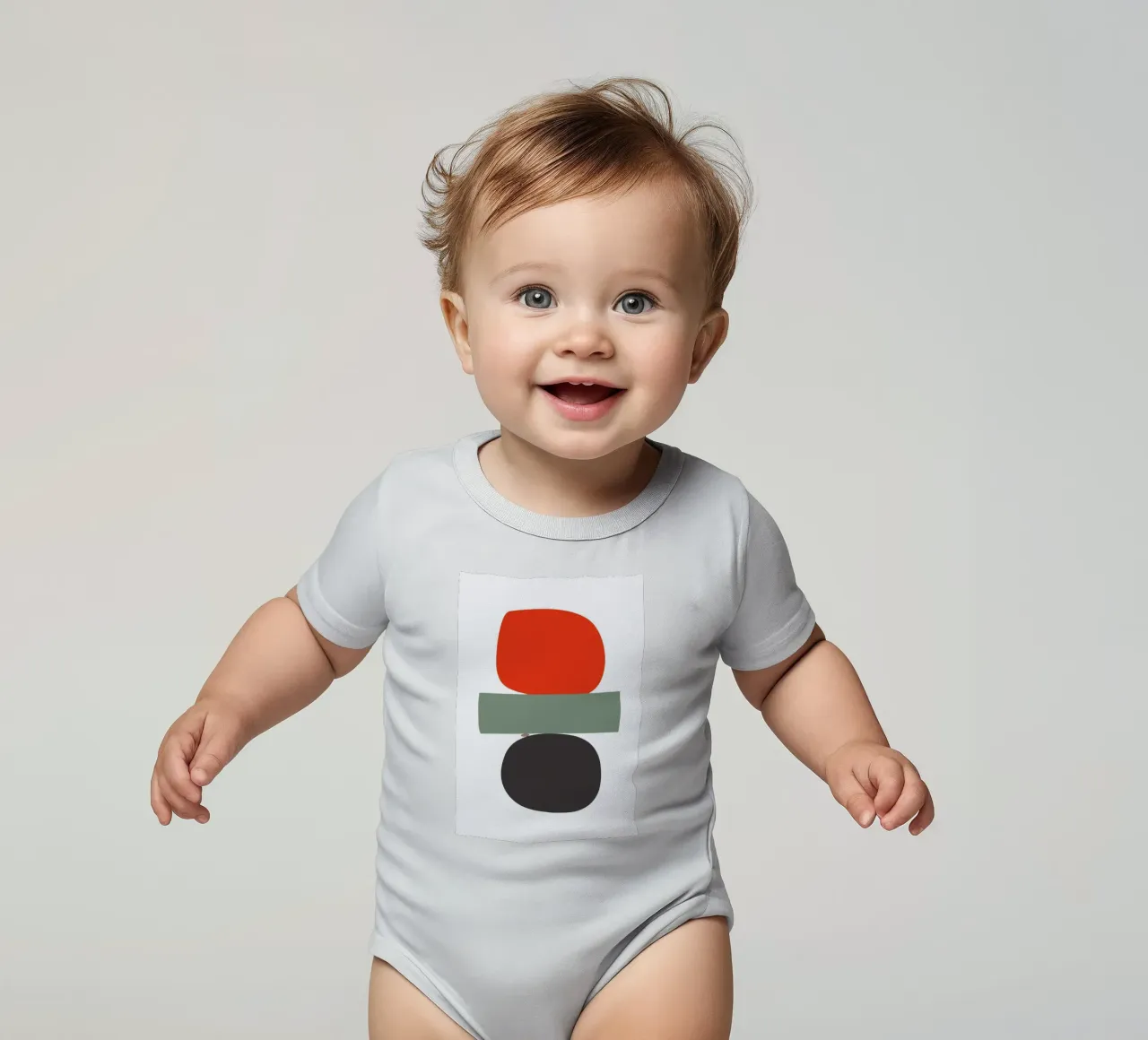 Balancing Shapes No. 02 Kurzarm Babybody von lazydaypaper