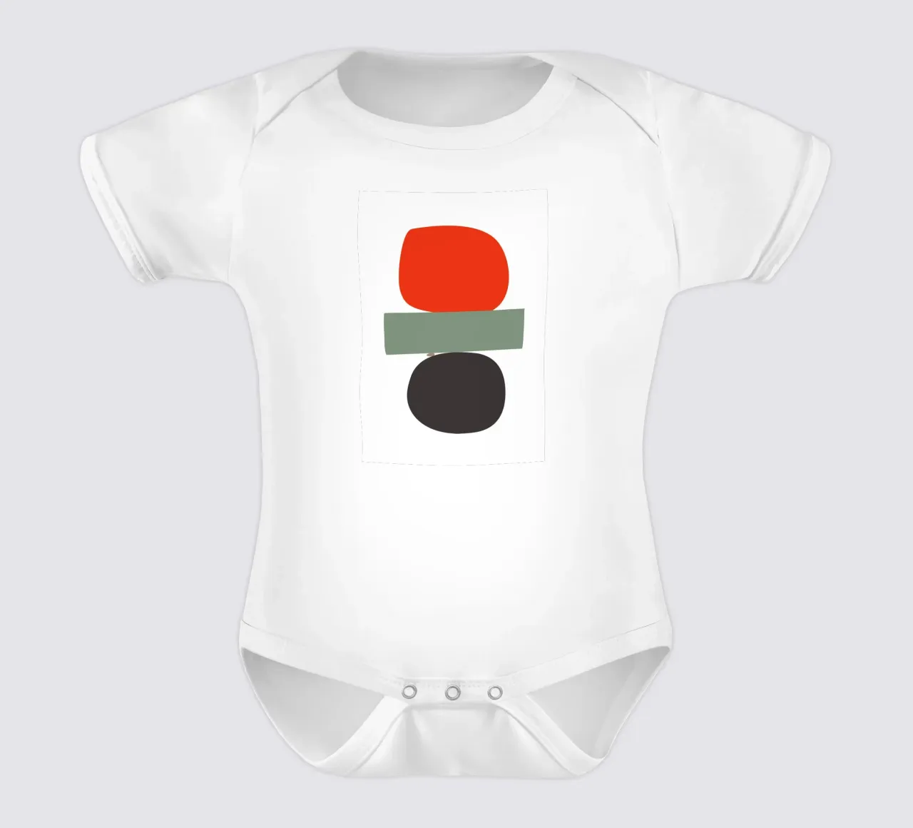 Balancing Shapes No. 02 body neonato maniche corte da lazydaypaper