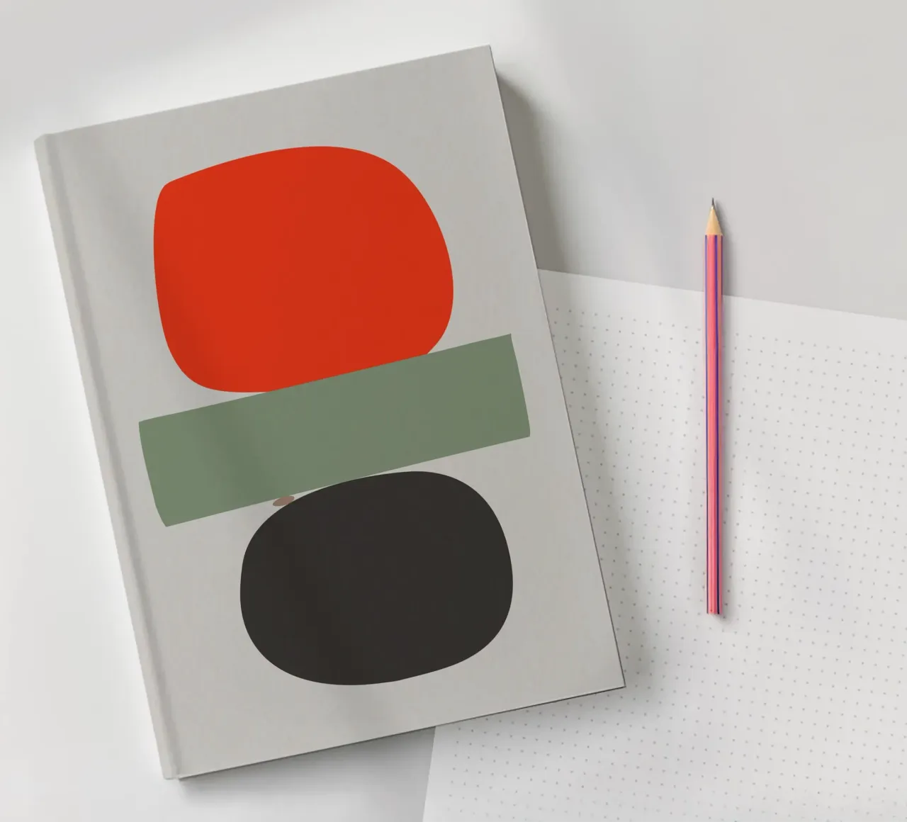 Balancing Shapes No. 02 notebook by lazydaypaper