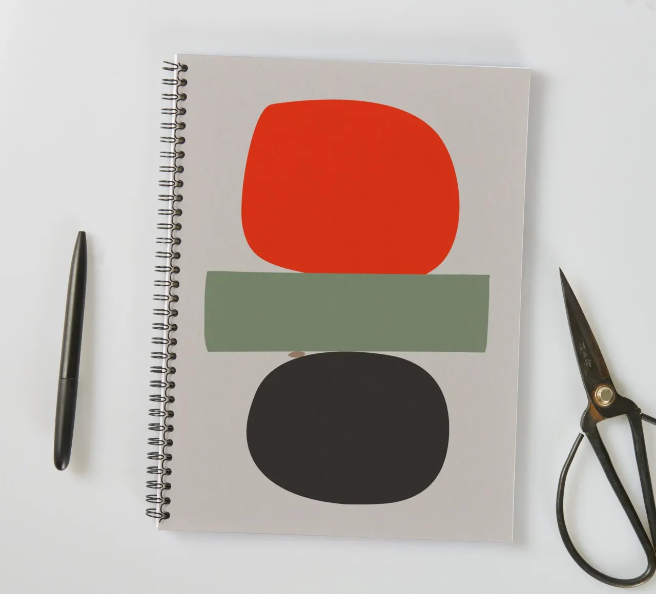 Balancing Shapes No. 02 spiral notebook by lazydaypaper