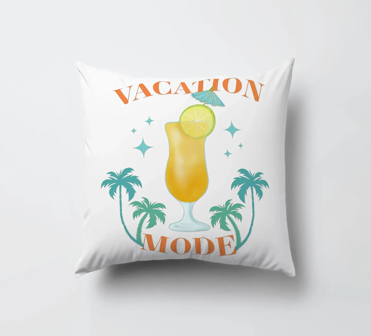 L'umore delle vacanze con un cocktail ricco di vitamine cuscino da CalliLetters
