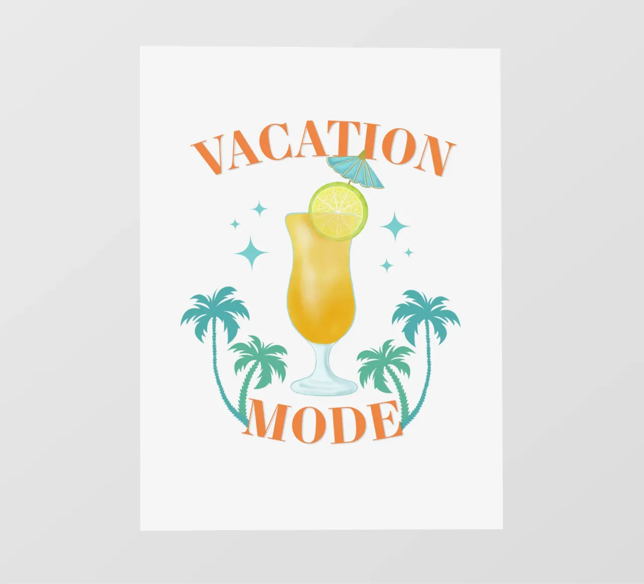 L'umore delle vacanze con un cocktail ricco di vitamine telo in pvc da CalliLetters