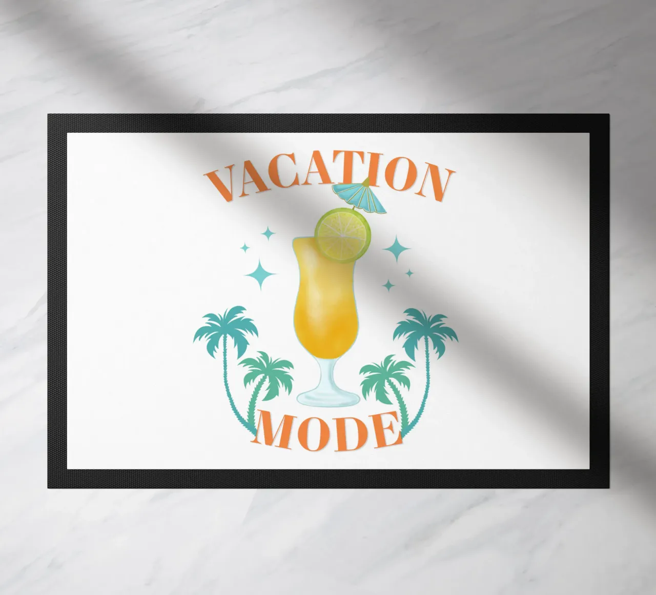 Holiday mood with a vitamin-rich cocktail doormat by CalliLetters