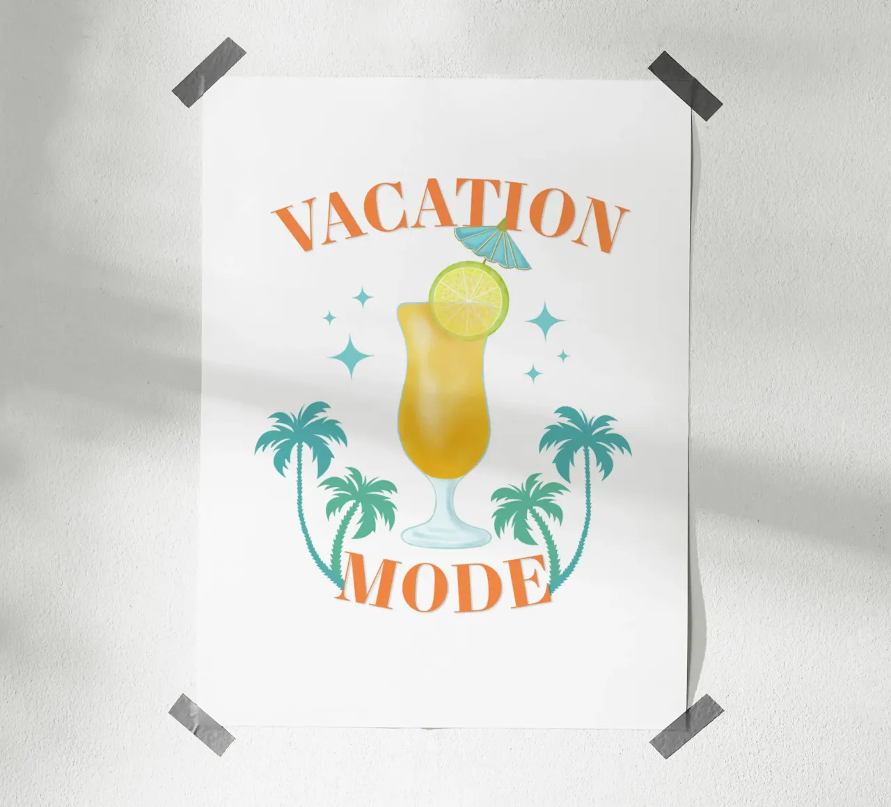 L'umore delle vacanze con un cocktail ricco di vitamine poster da CalliLetters