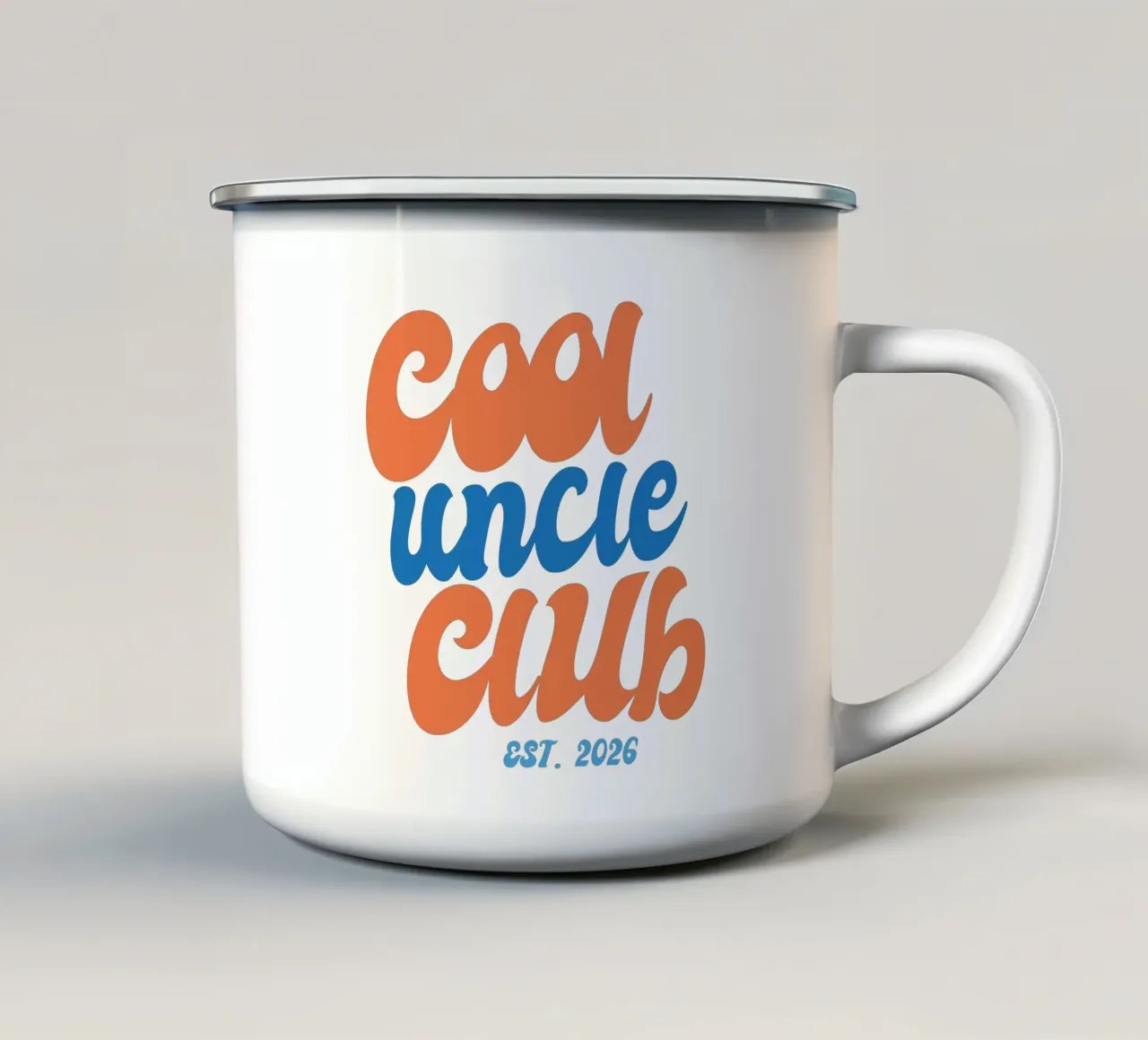 Cool Uncle Club dal 2026 Idea regalo tazza in smalto da Typo Designs