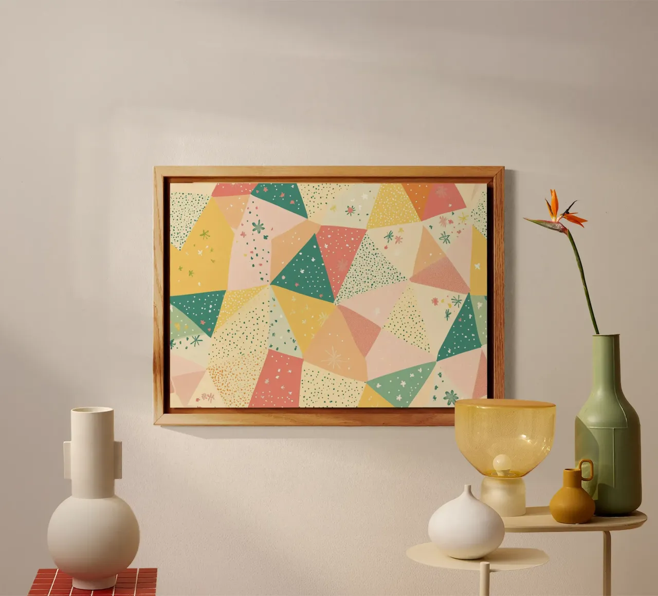 Patchwork géométrique Maximalist Abstract Boho Pattern Print panneau forex de dawnthesea