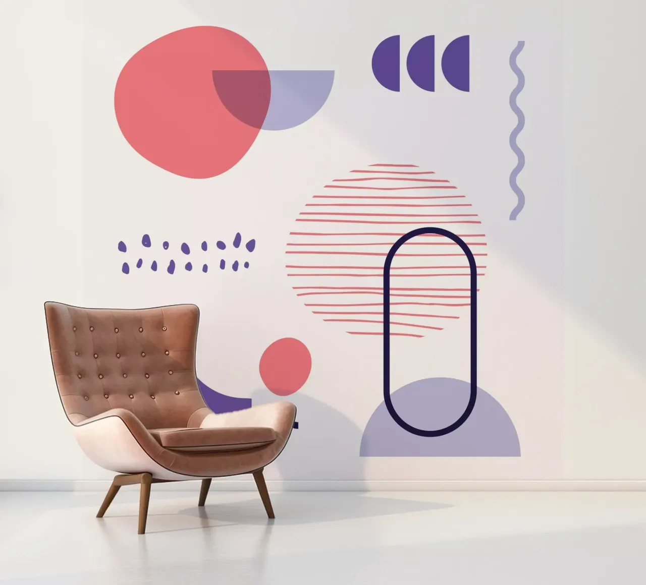 Geometrisch patroon fotobehang van Kim Hubball Studio