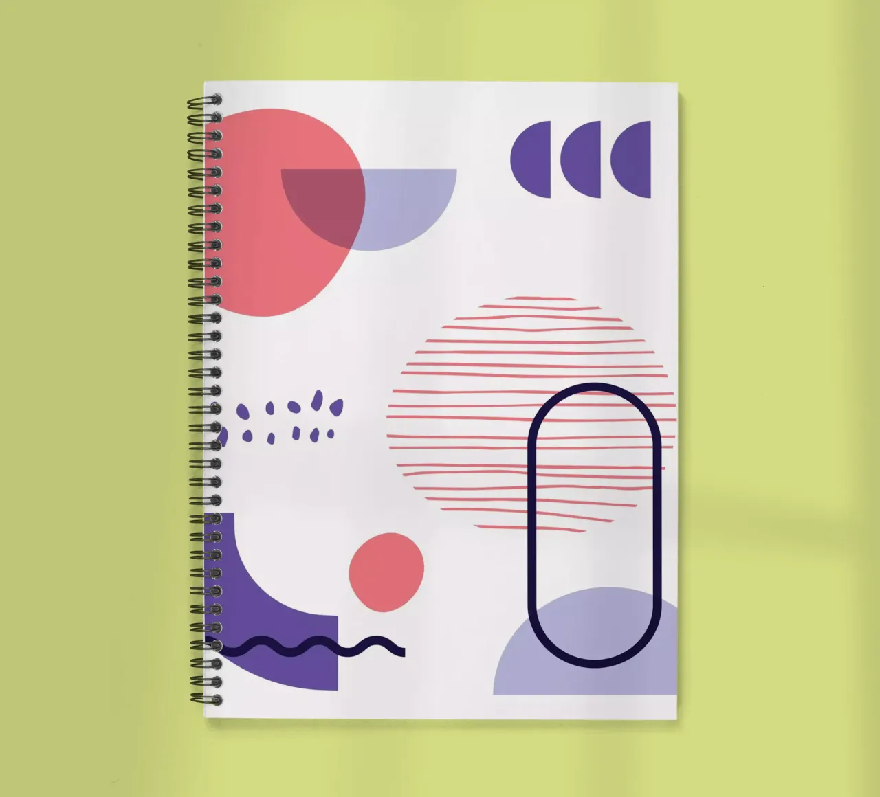 Geometric Pattern spiral notebook by Kim Hubball Studio