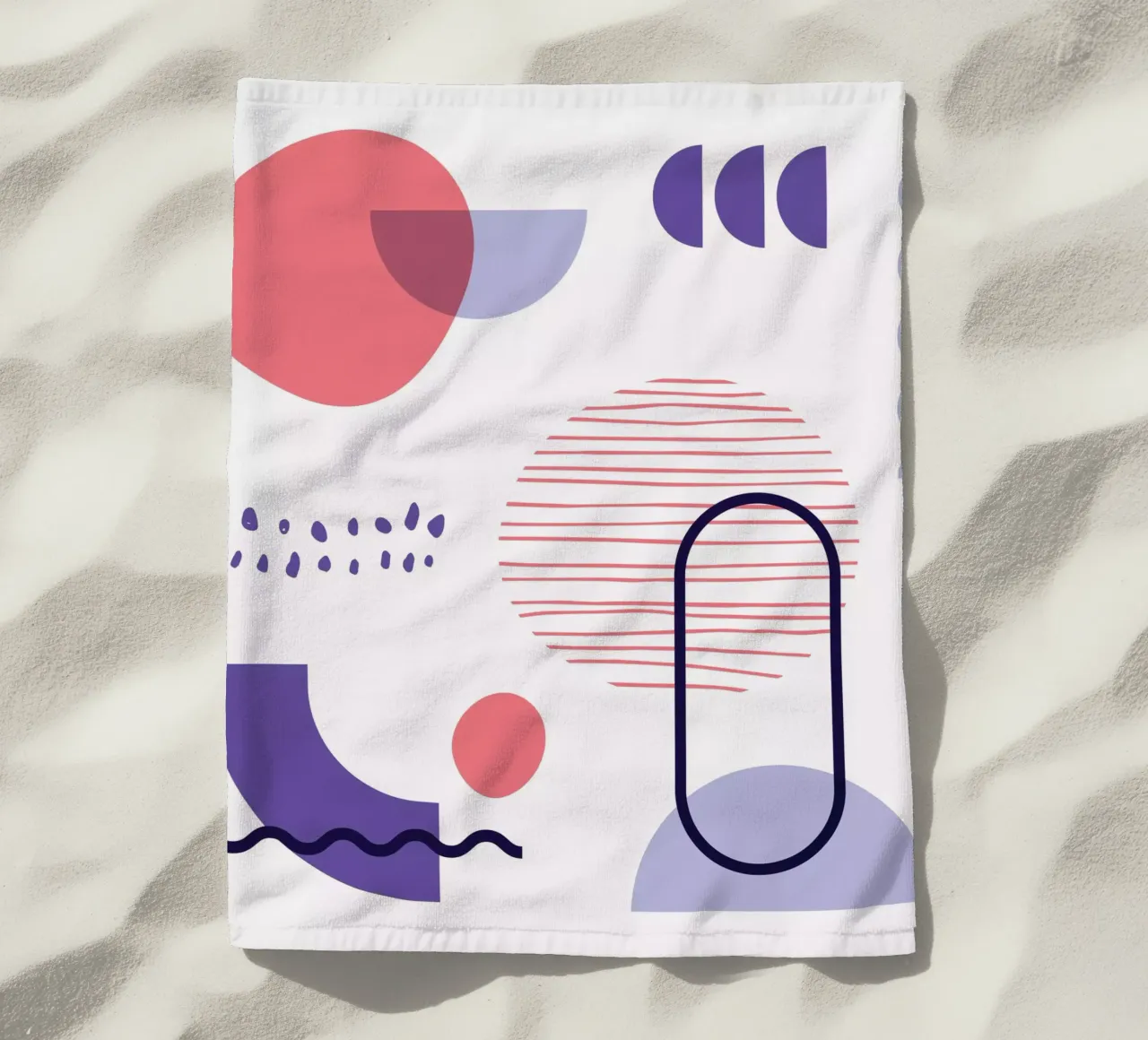 Geometric Pattern beach towel by Kim Hubball Studio