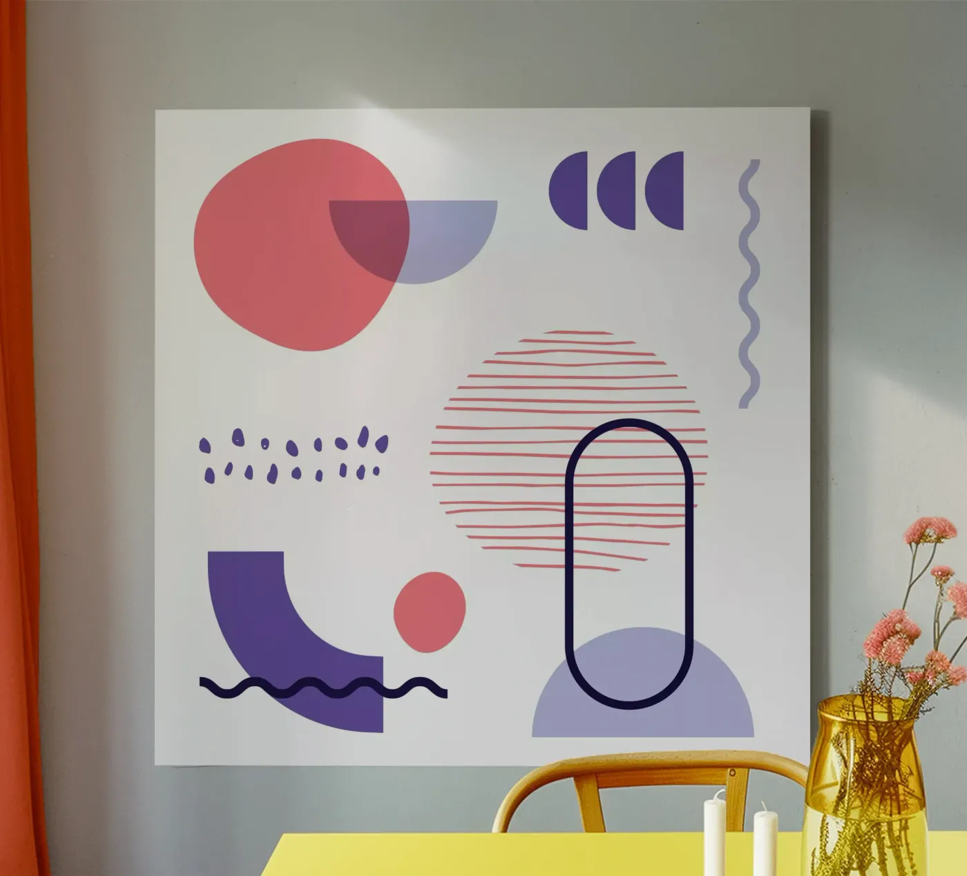 Motif géométrique toile de Kim Hubball Studio