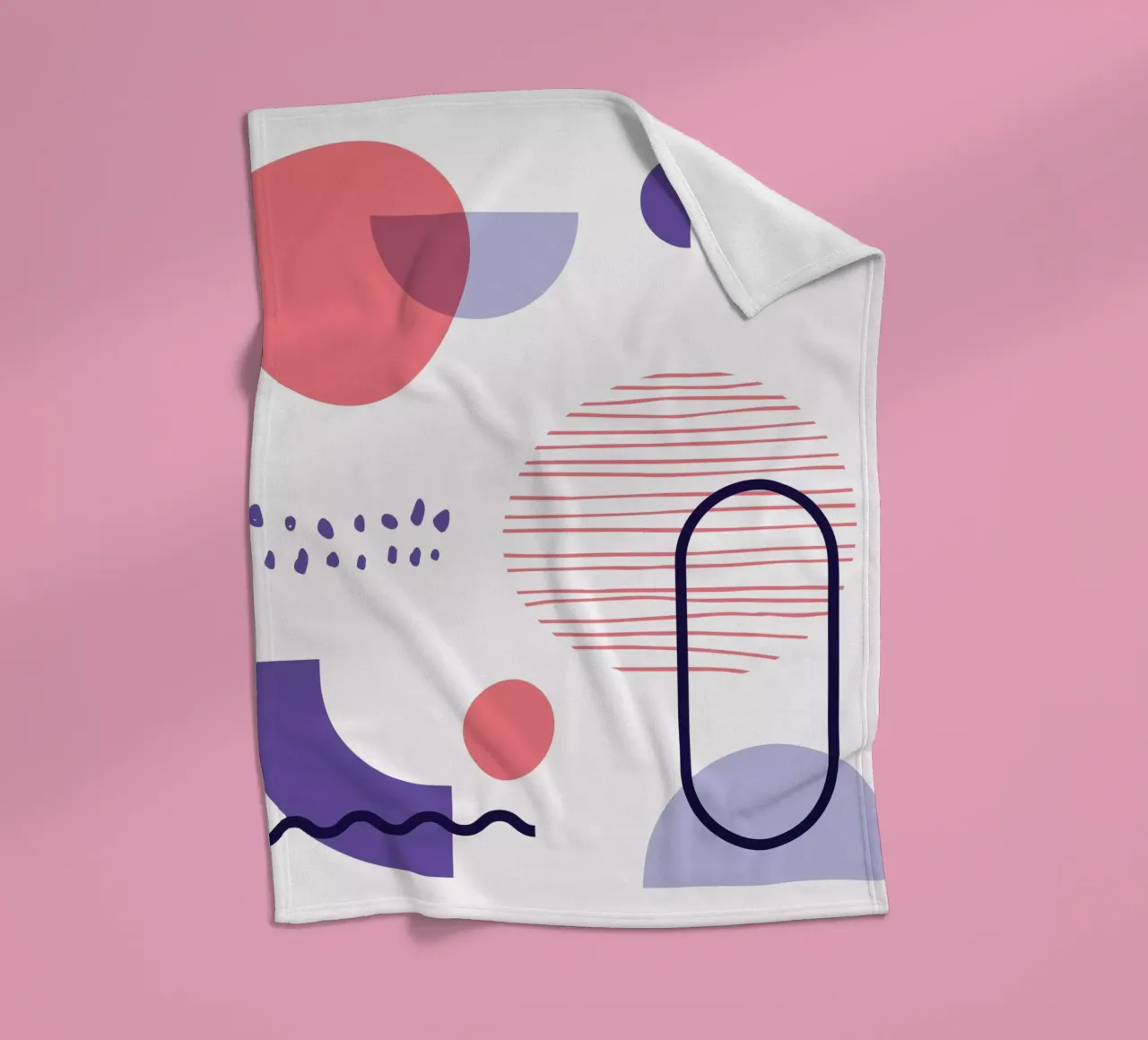 Geometric Pattern fleece blanket by Kim Hubball Studio