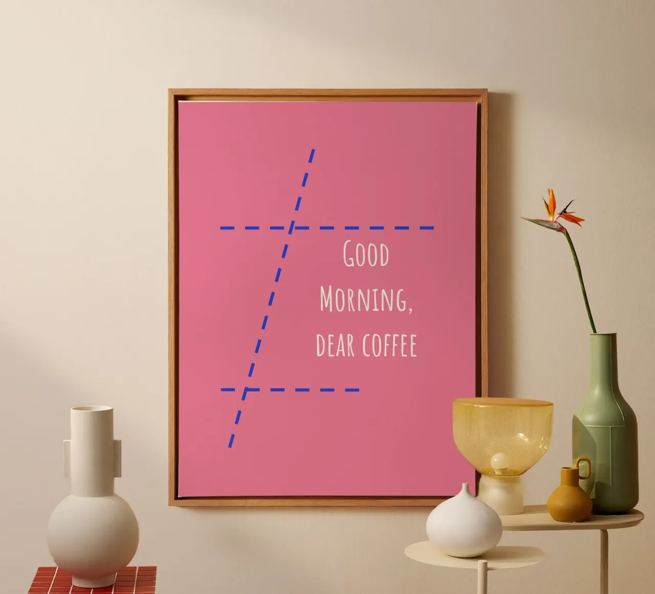Guten Morgen lieber Kaffee Leinwand mit Schattenfugenrahmen von Something for you