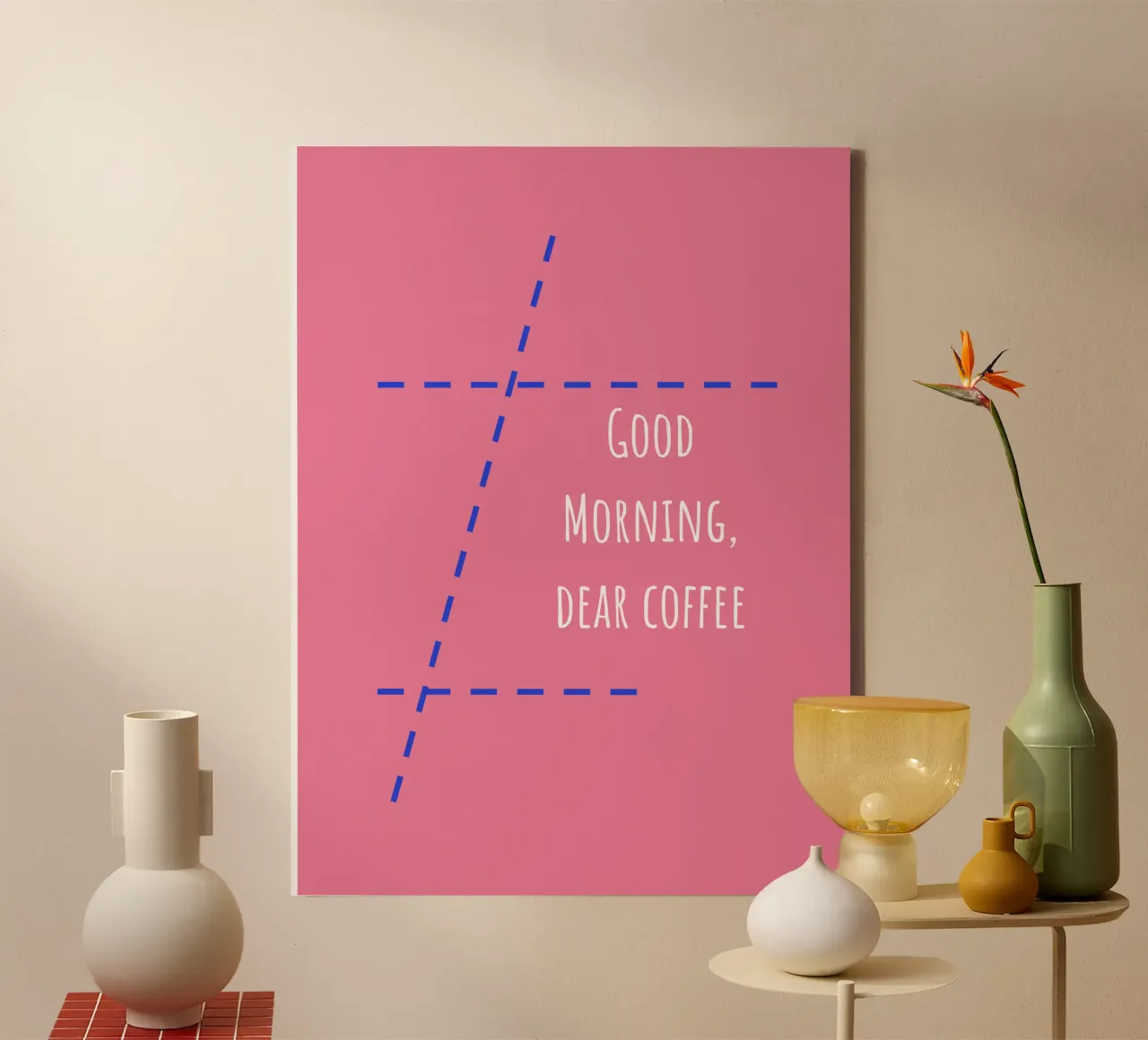 Guten Morgen lieber Kaffee Leinwand mit Schattenfugenrahmen von Something for you