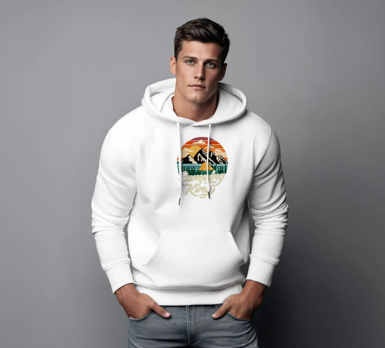 Campeggio King felpa con cappuccio da CalliLetters