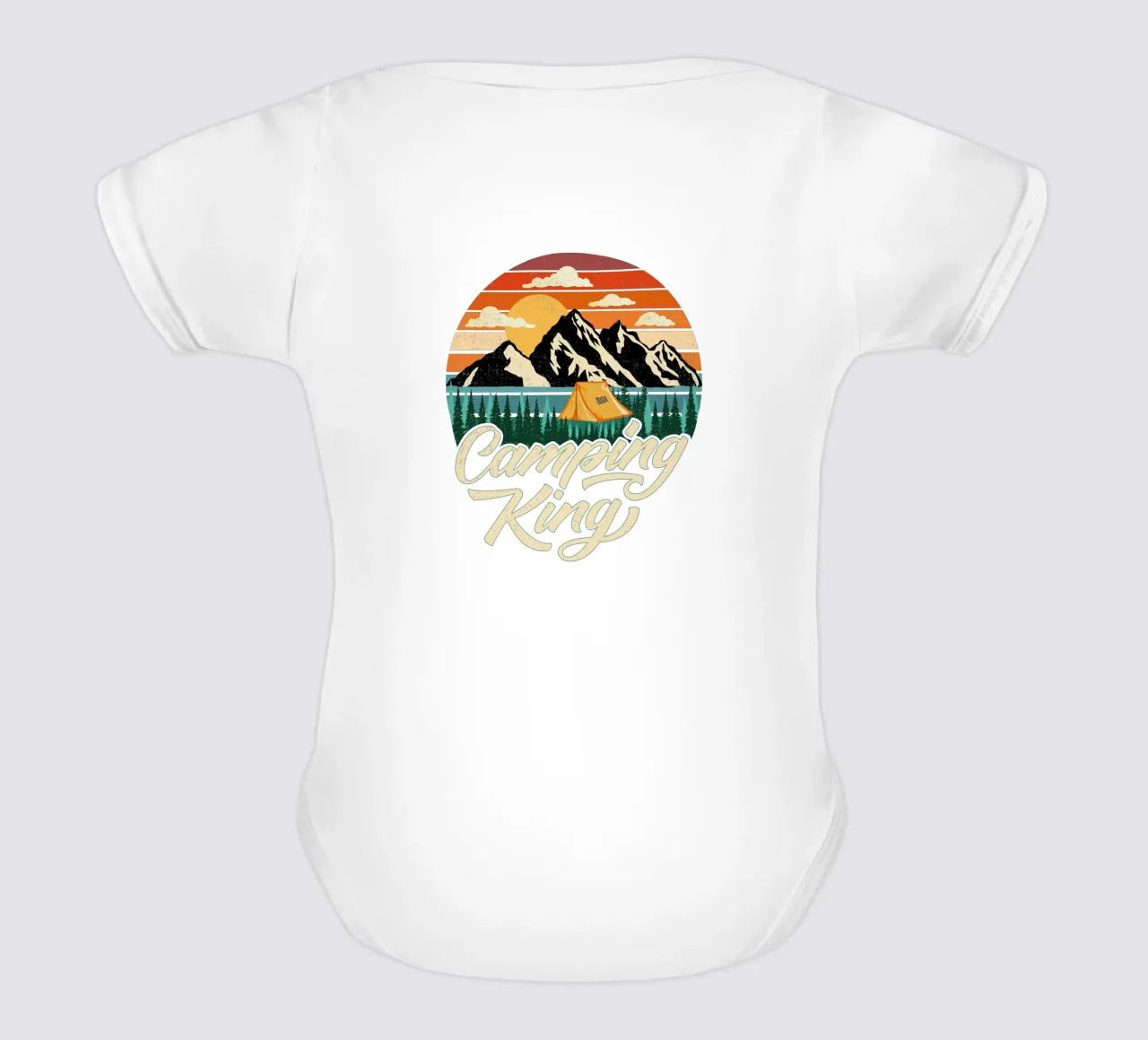 Campeggio King body neonato maniche corte da CalliLetters