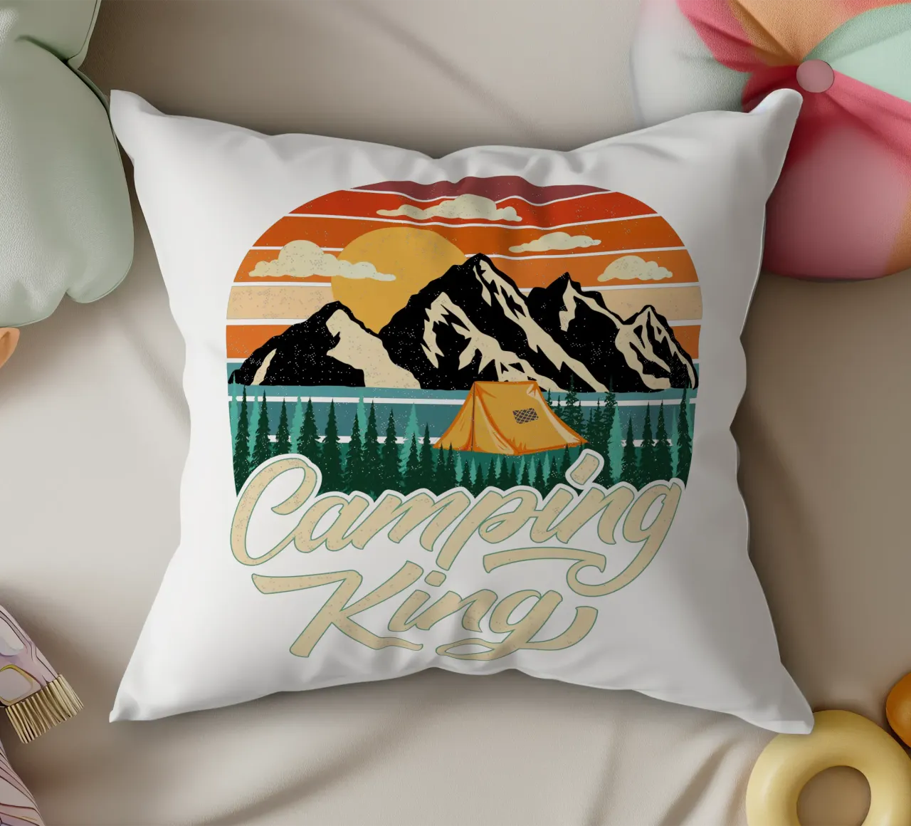 Campeggio King cuscino da CalliLetters