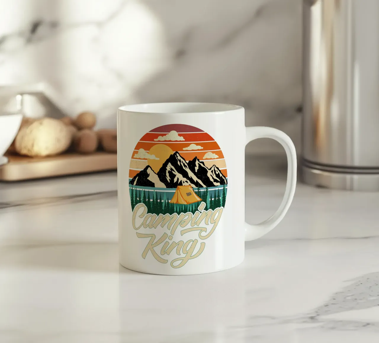 Campeggio King tazza in ceramica da CalliLetters