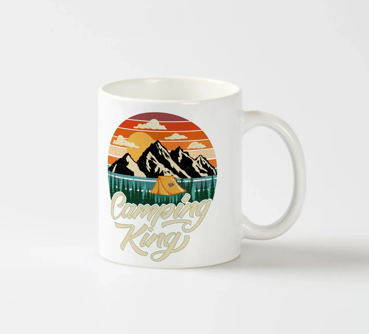 Campeggio King tazza in ceramica da CalliLetters