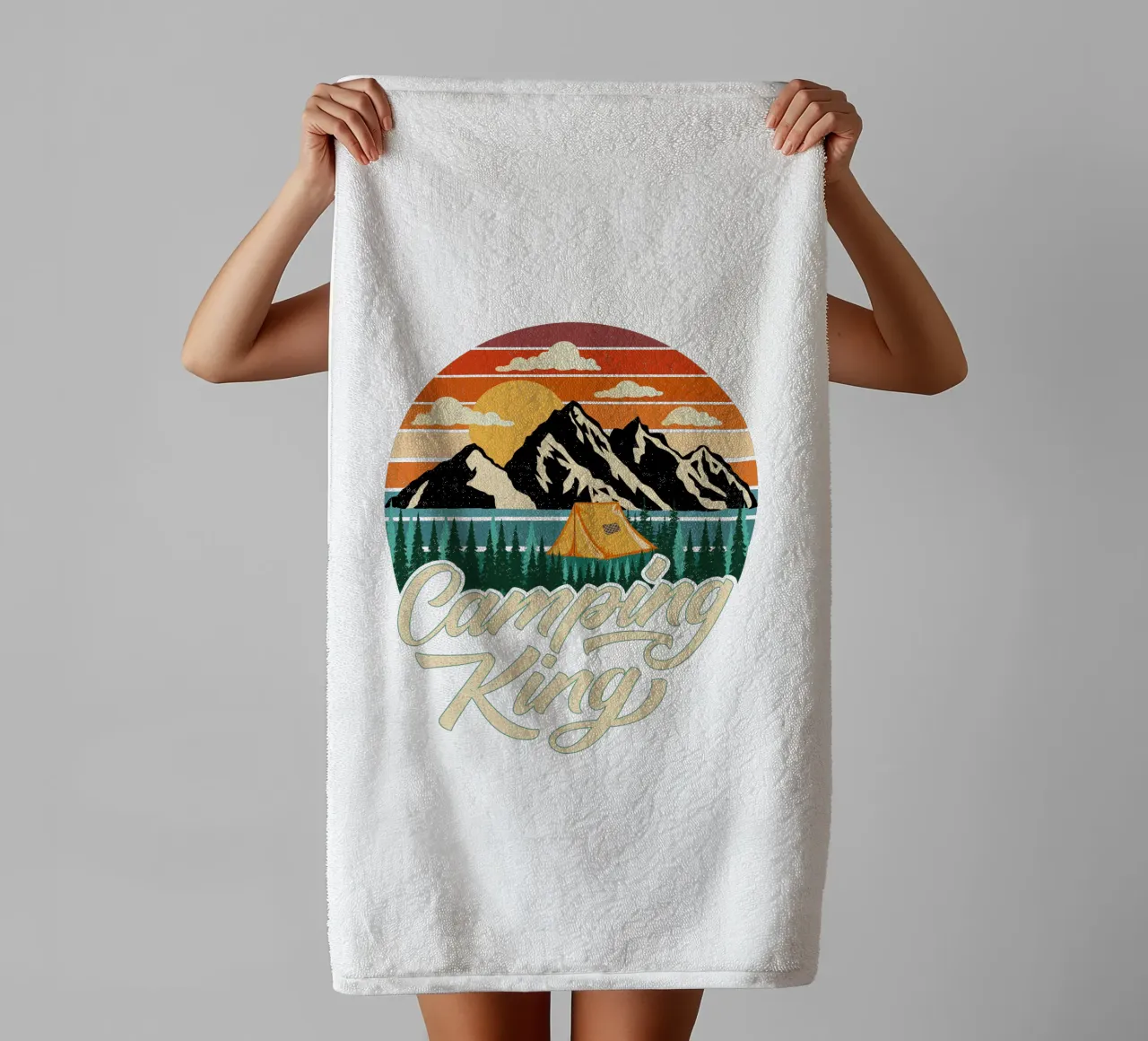 Campeggio King asciugamano da bagno da CalliLetters