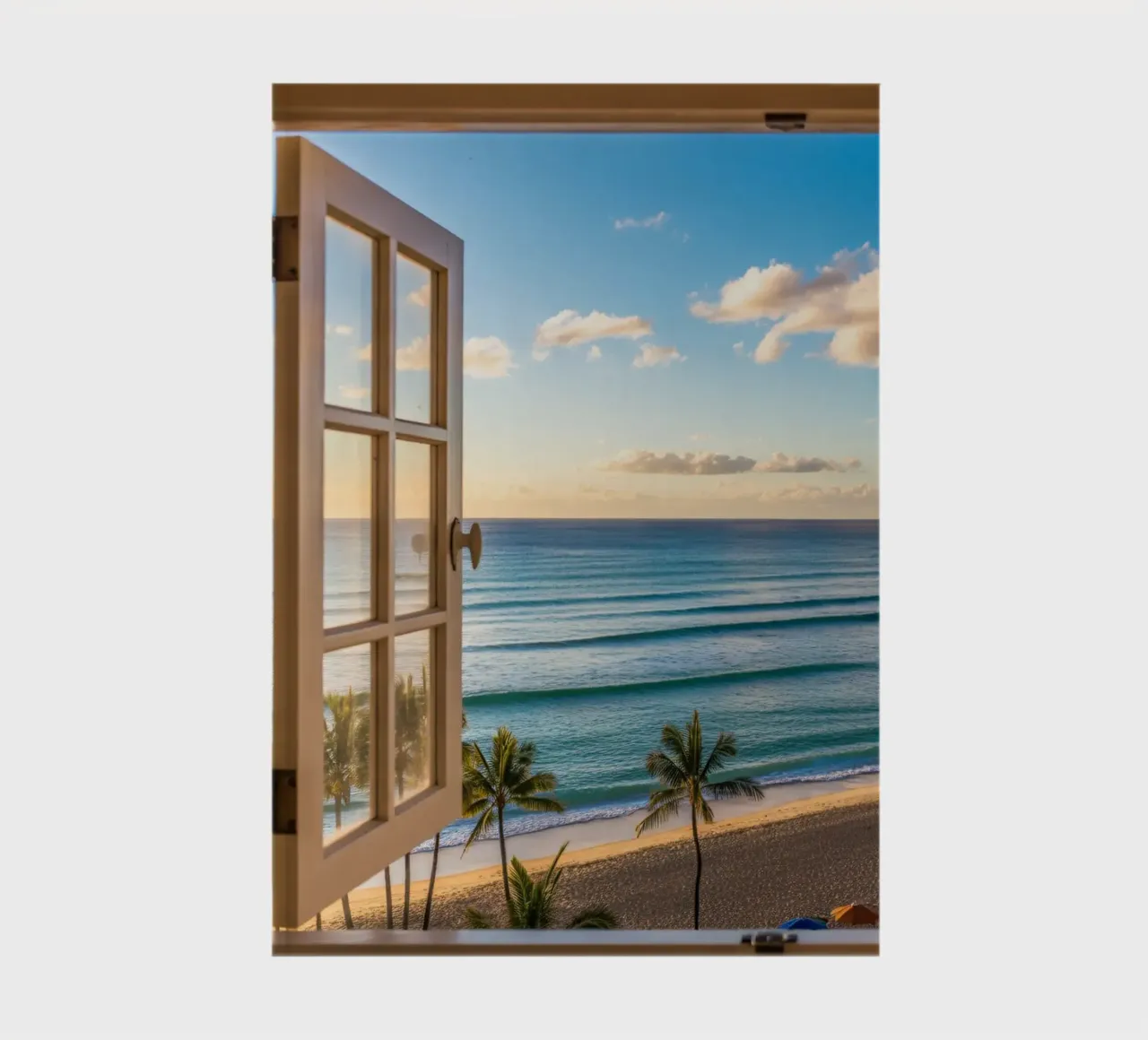 Open Window on Waikiki Beach notebook by Plain Thoughts