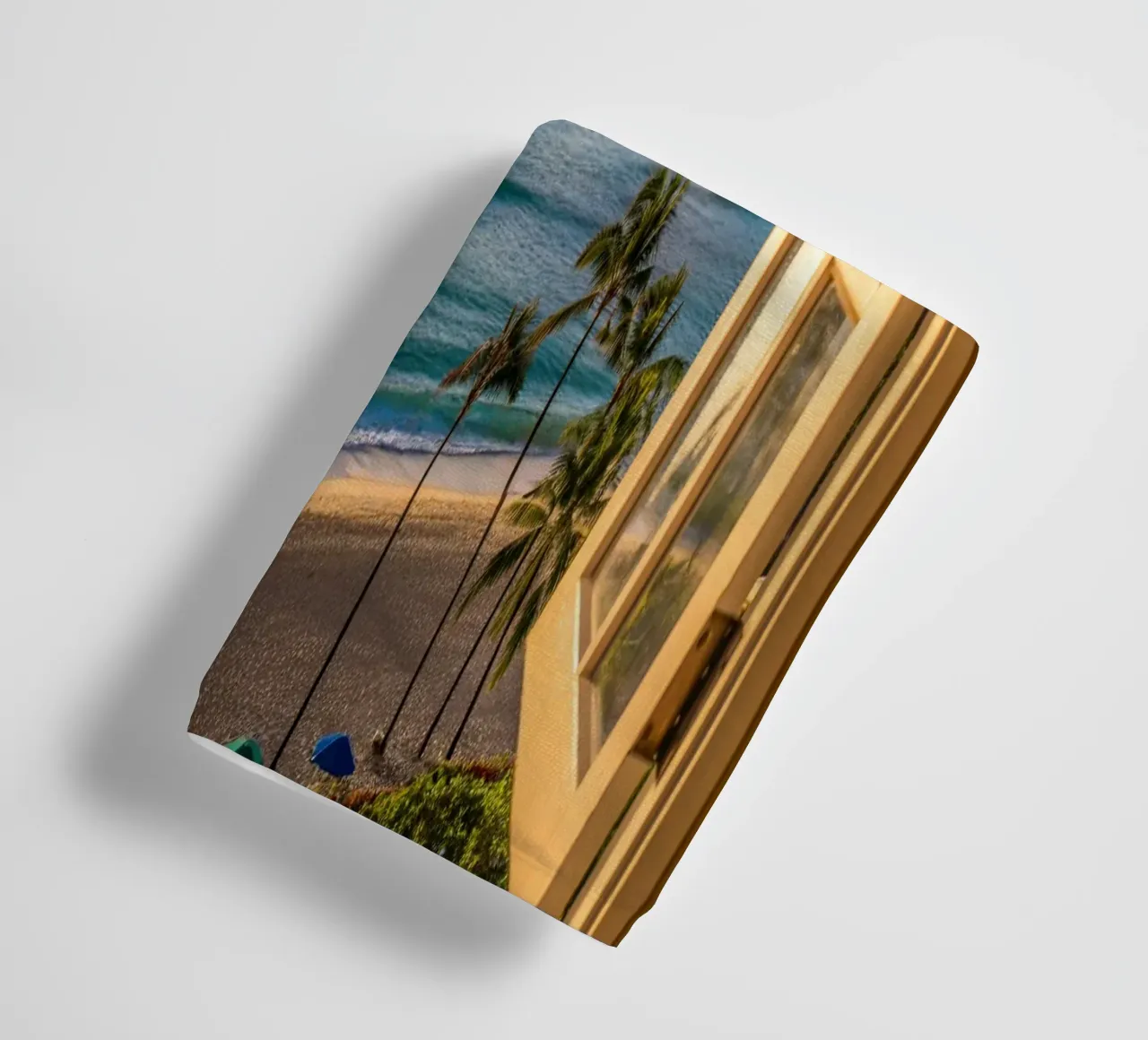 Open Window on Waikiki Beach towel by Plain Thoughts