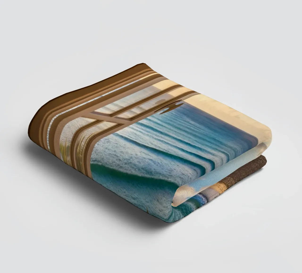 Open Window on Waikiki Beach towel by Plain Thoughts