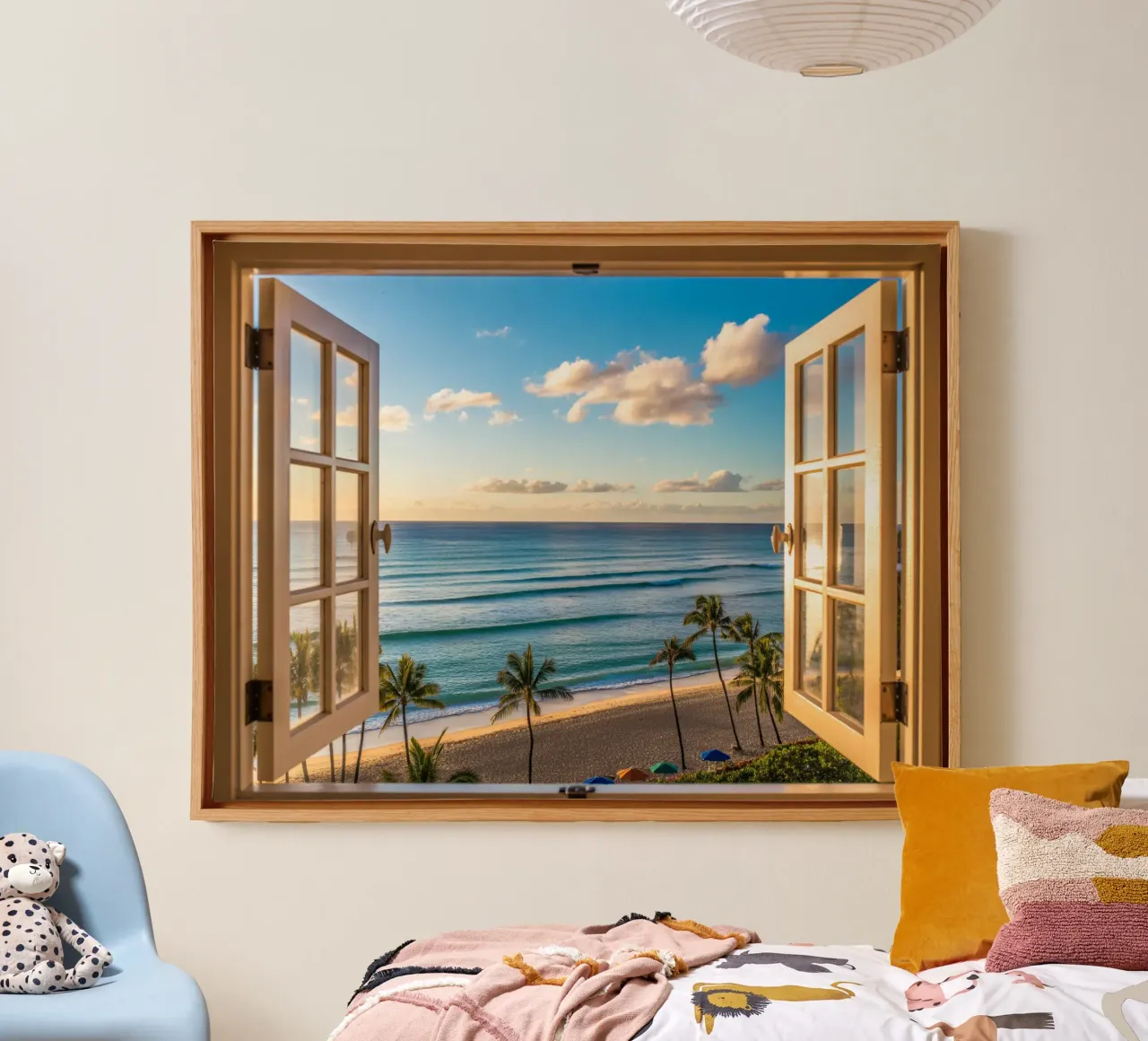 Open Window on Waikiki Beach canvas by Plain Thoughts