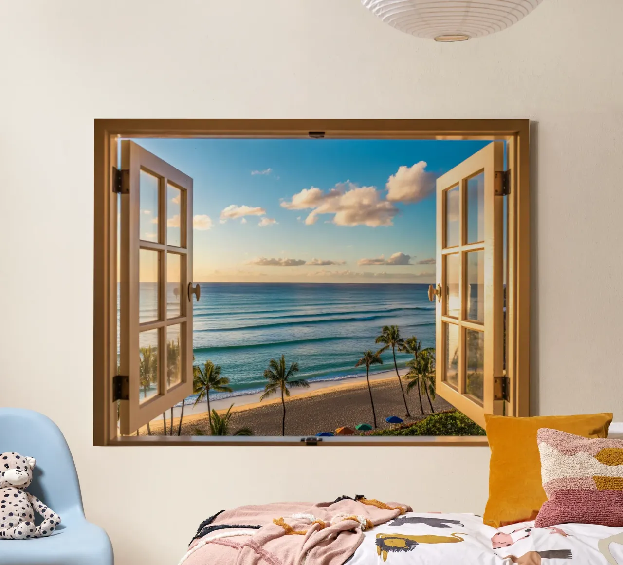 Open Window on Waikiki Beach canvas by Plain Thoughts