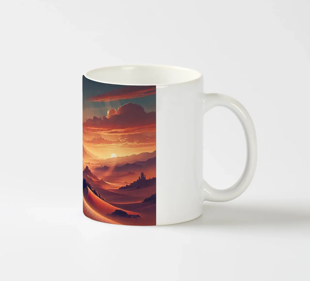 Poster d'epoca del Cile, tramonto nel deserto di Atacama tazza in ceramica da Wanderlust Vibes