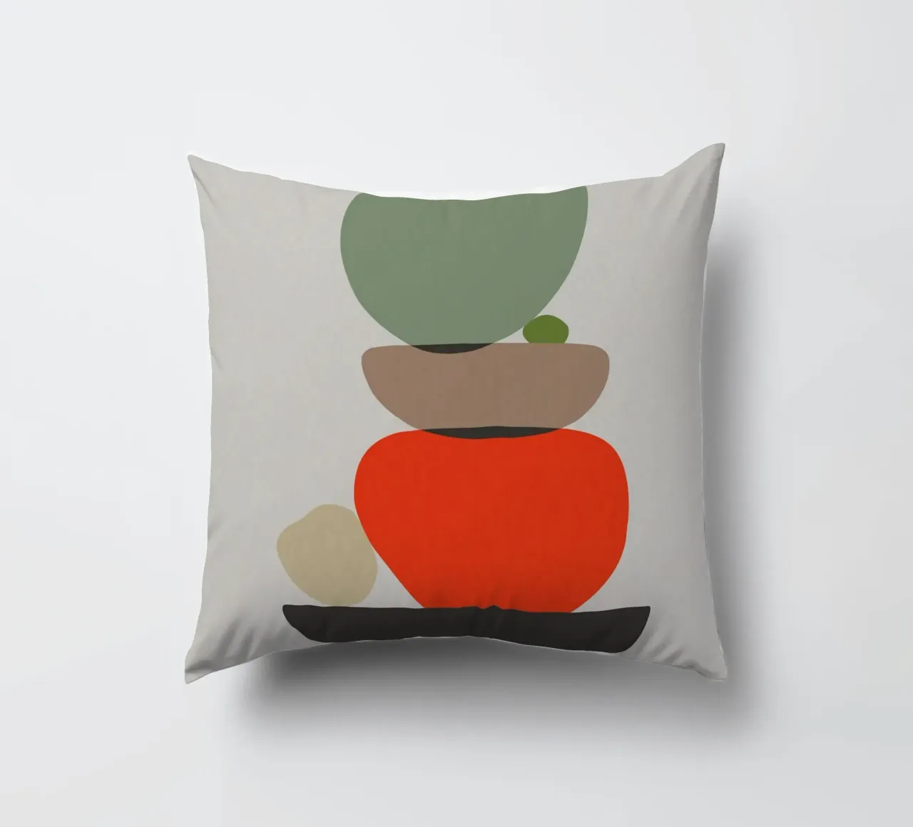 Balancing Shapes No. 3 cuscino da lazydaypaper