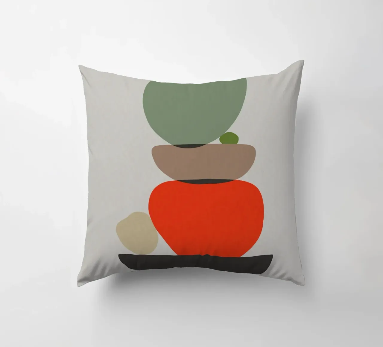 Balancing Shapes No. 3 cuscino da lazydaypaper