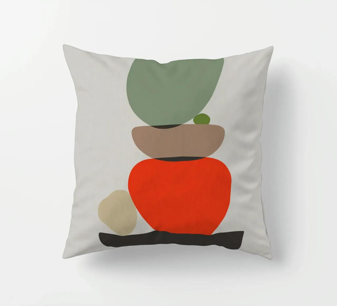Balancing Shapes No. 3 cuscino da lazydaypaper