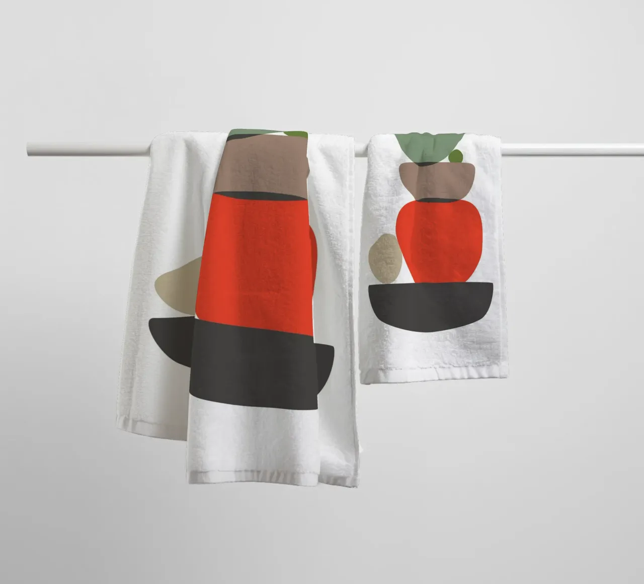Balancing Shapes No. 3 asciugamano da bagno da lazydaypaper