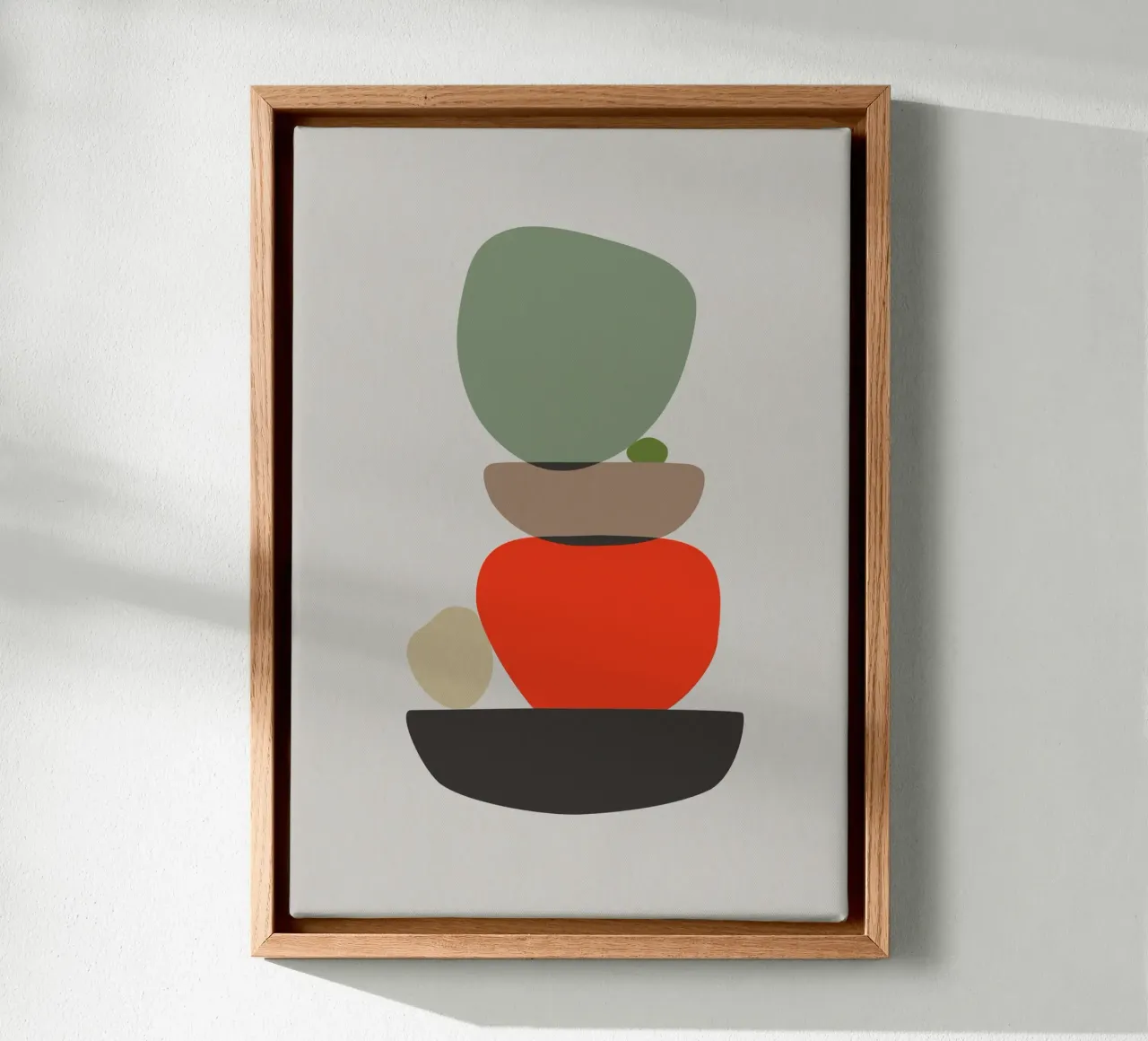 Balancing Shapes No. 3 canvas by lazydaypaper