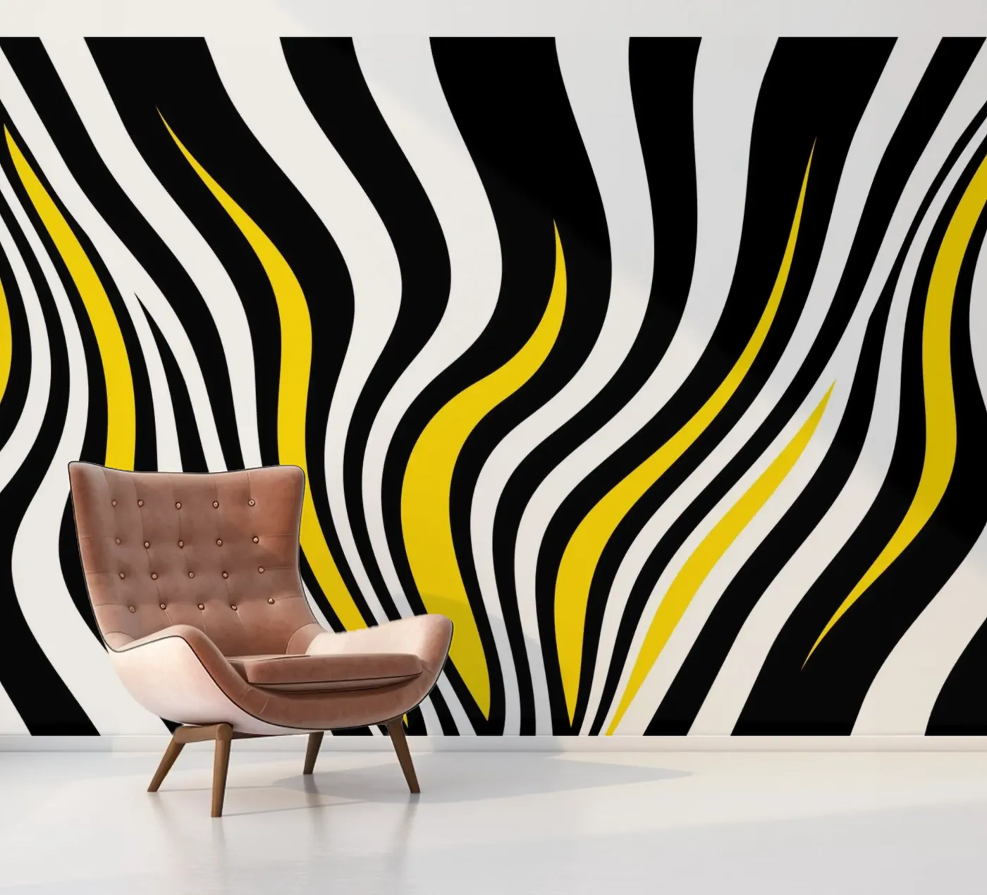 Abstract waves fotobehang van Atteloi Art