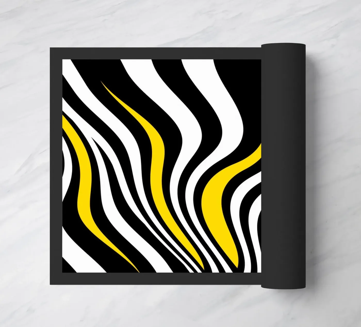 Abstrakte Wellen Fußmatte von Atteloi Art