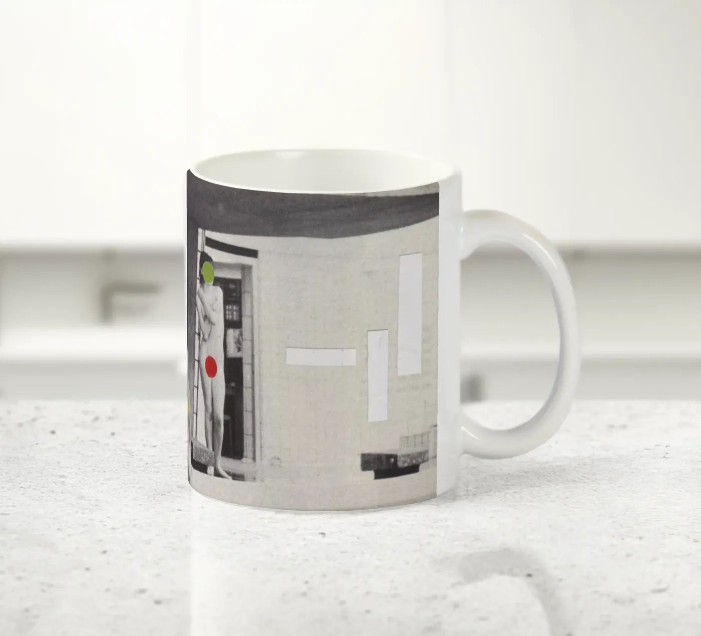 Modesty Keramik Tasse von Cassia Beck Collage