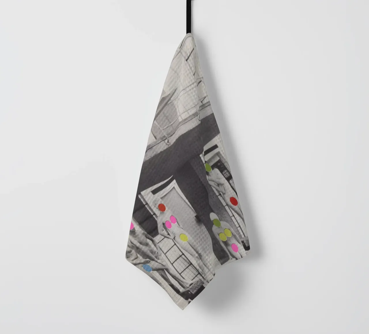 Modesty tea towel by Cassia Beck Collage