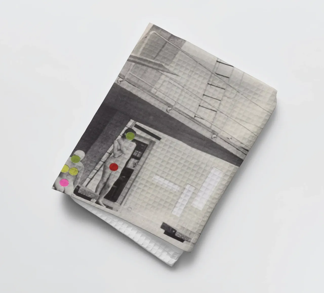 Modesty tea towel by Cassia Beck Collage