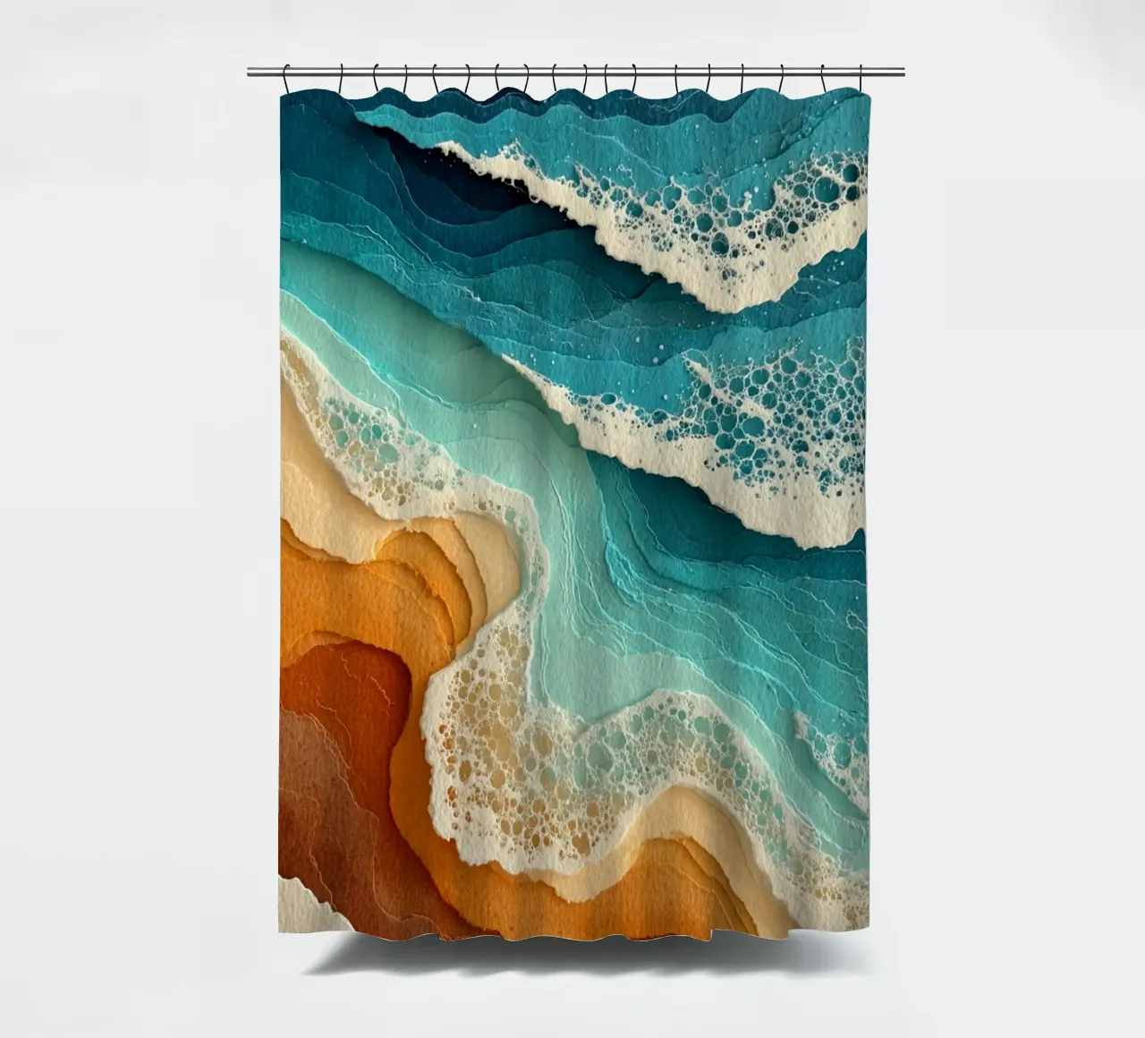 Abstract Coastal Flow tenda da doccia da Mosaic Dialogue