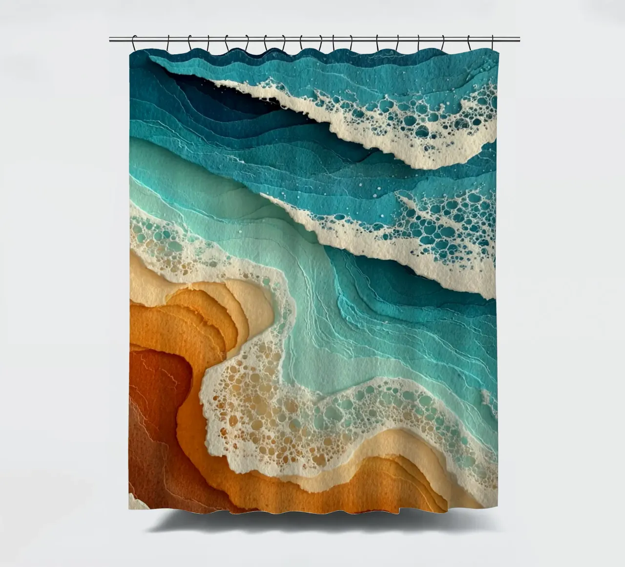 Abstract Coastal Flow tenda da doccia da Mosaic Dialogue