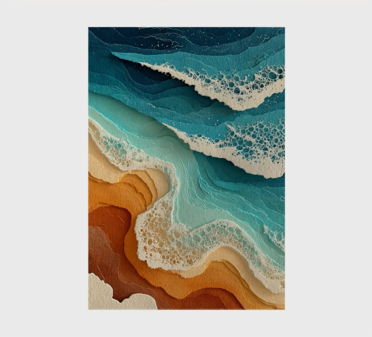 Abstract Coastal Flow notebook by Mosaic Dialogue