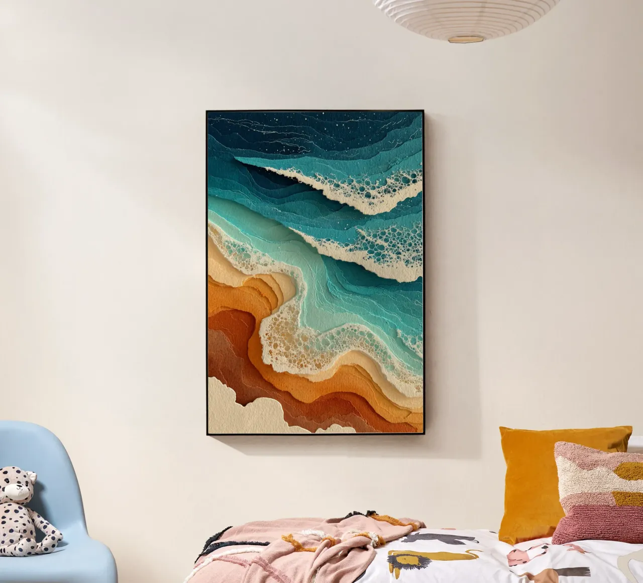 Abstract Coastal Flow plexiglass da Mosaic Dialogue