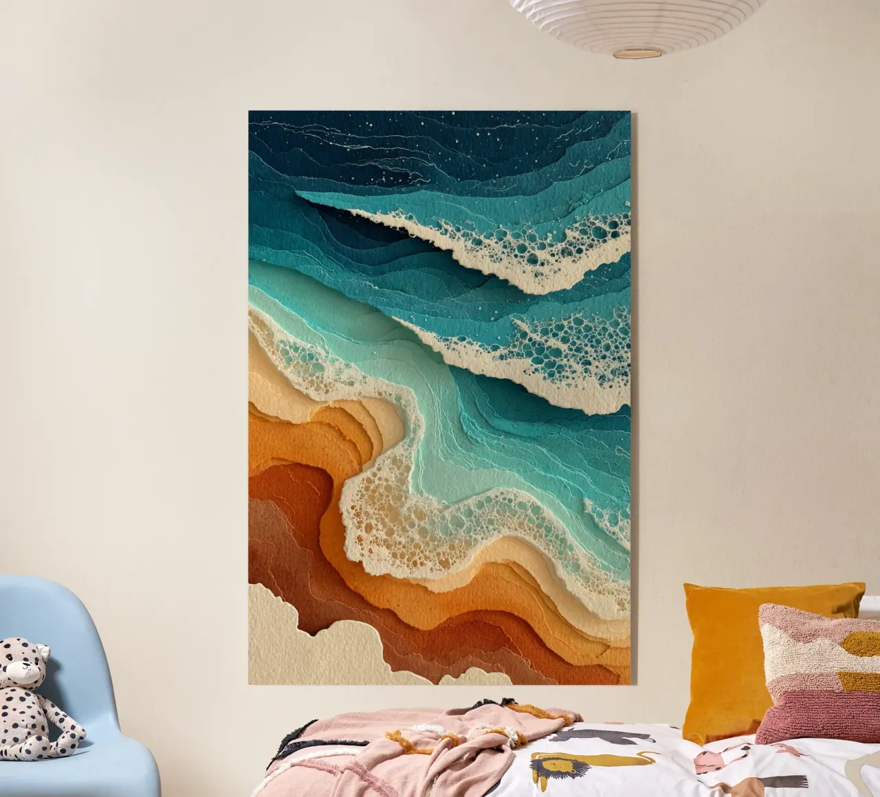 Abstract Coastal Flow plexiglass da Mosaic Dialogue