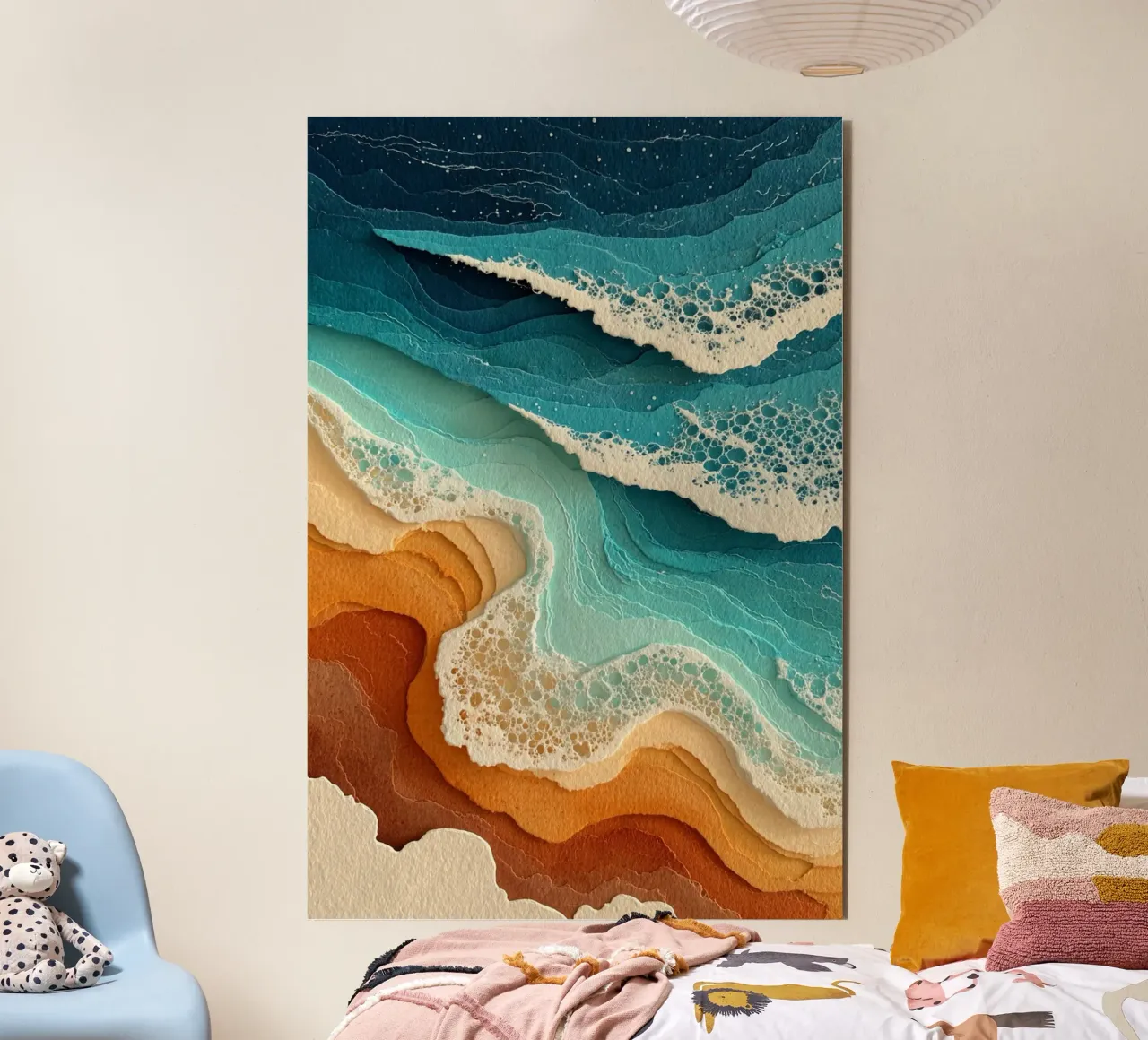 Abstract Coastal Flow alluminio dibond da Mosaic Dialogue