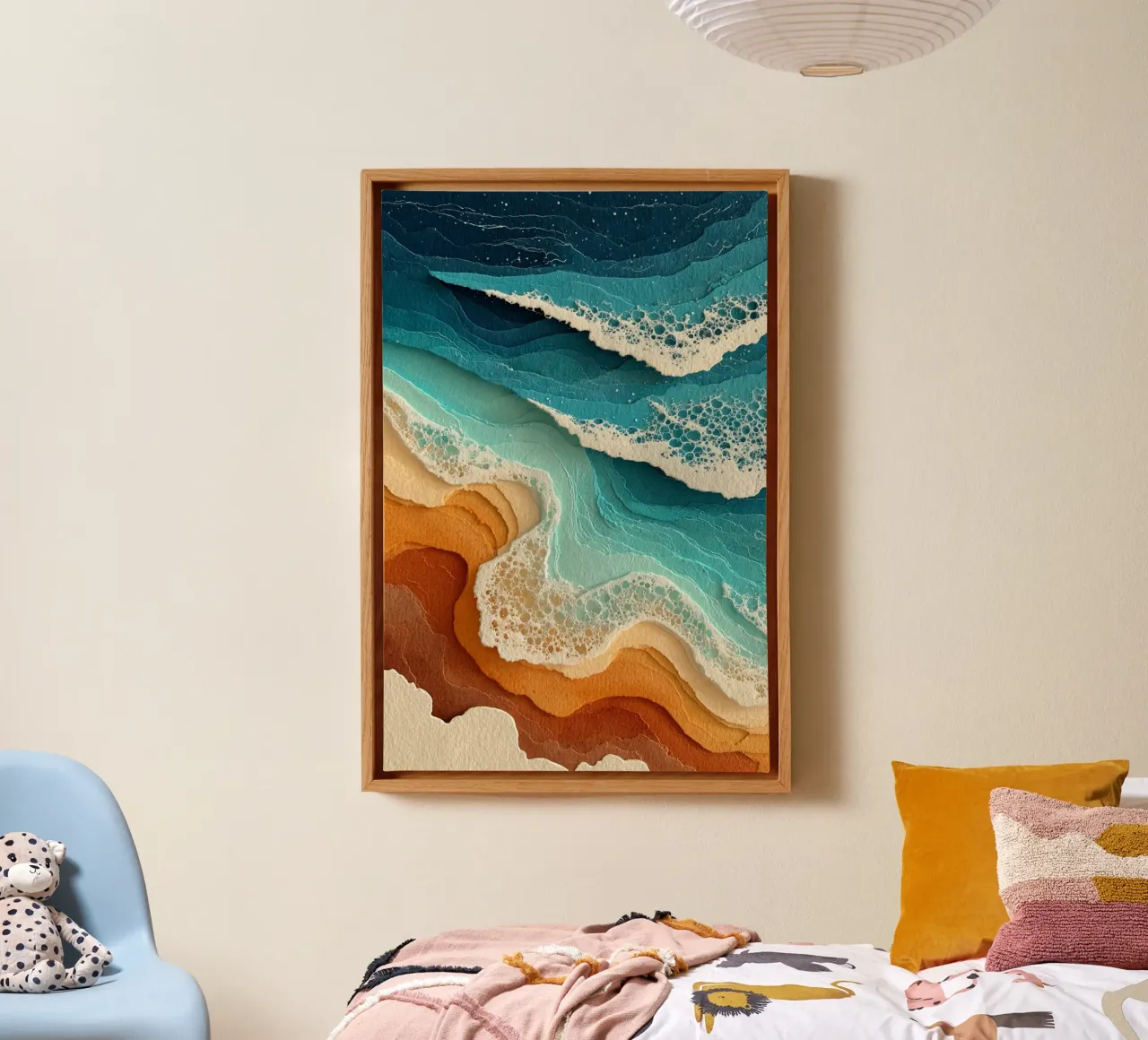 Abstract Coastal Flow canvas by Mosaic Dialogue