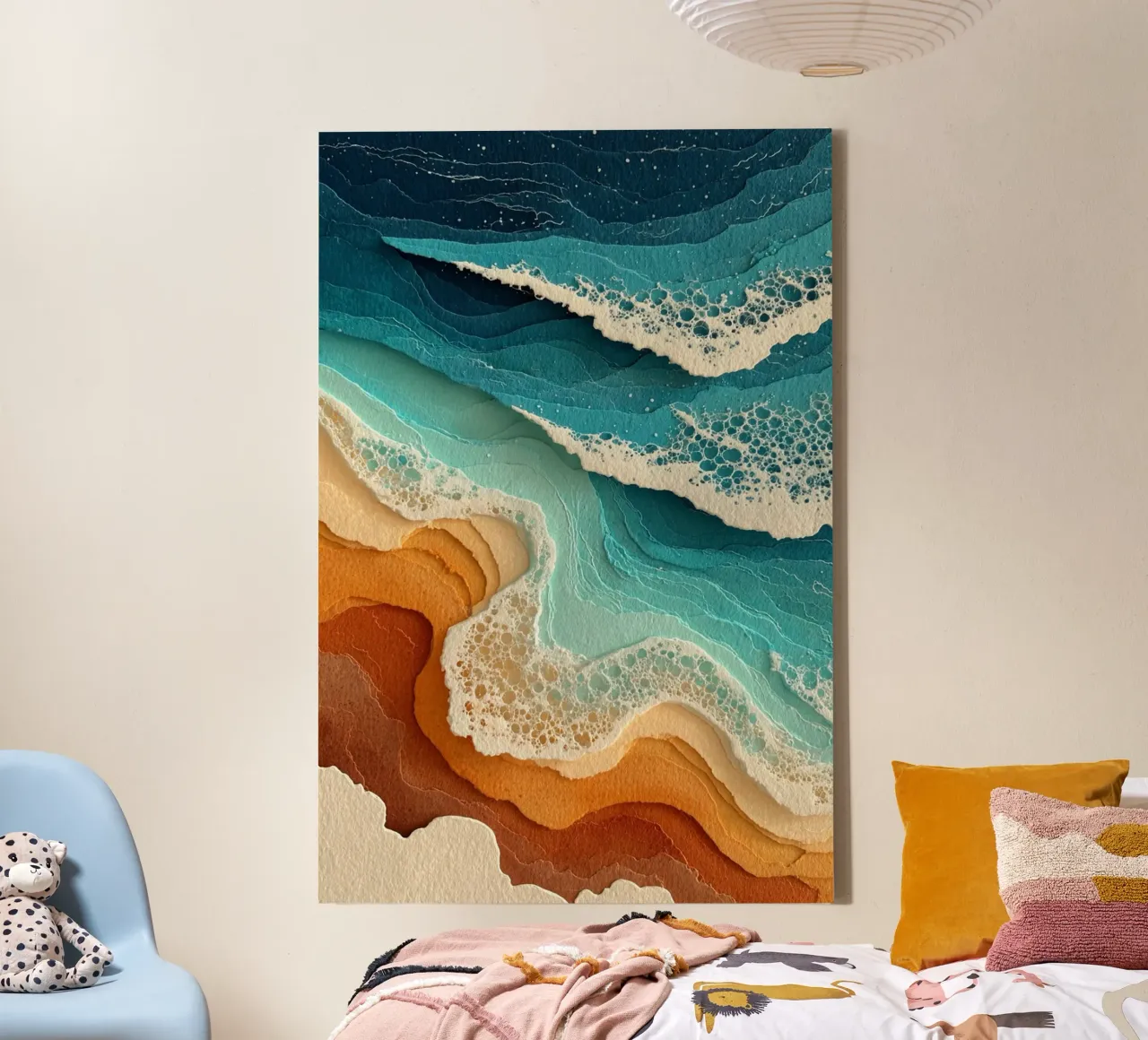 Abstract Coastal Flow canvas by Mosaic Dialogue