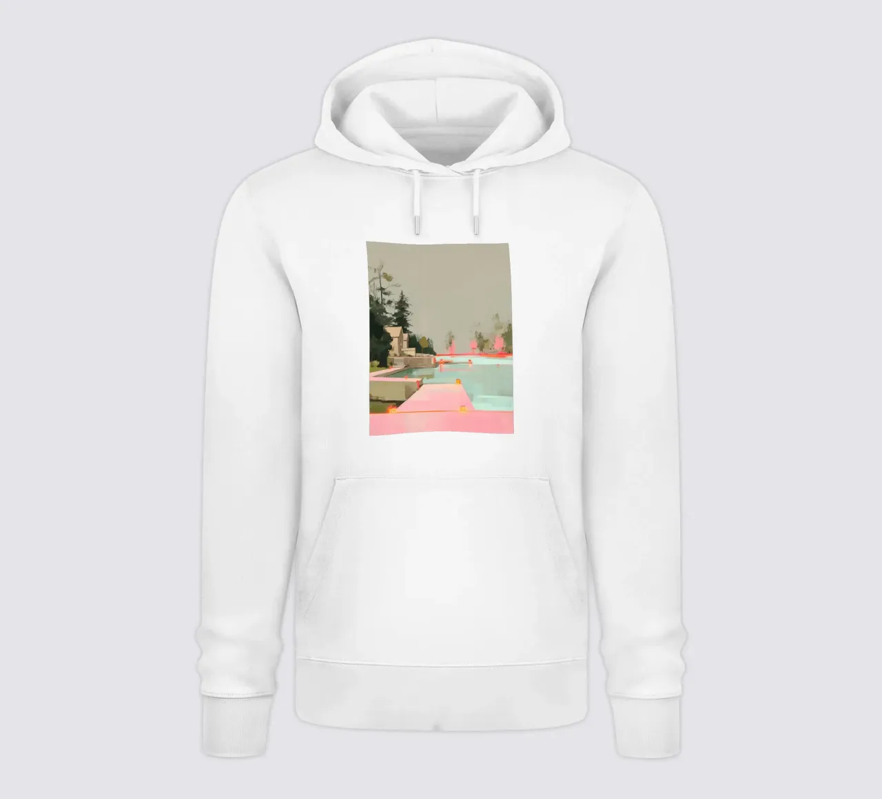 Silenzio sul molo rosa felpa con cappuccio da Carina Pop & Pastell