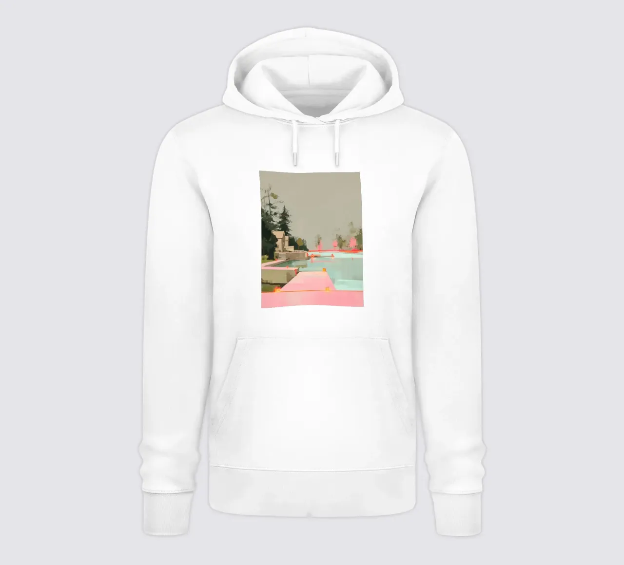 Silenzio sul molo rosa felpa con cappuccio da Carina Pop & Pastell